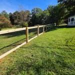 420' of 4' tall 2 rail