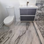 Modern and Slik Small Bathroom Remodel- Energy Corridor