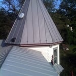 Standing Seam Roof on Turrent