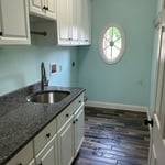 We make sure to clean it all, the interior and exterior of all cabinets and drawers as well as properly cleaning the sink, counter, windows, floor boards and all floors!
