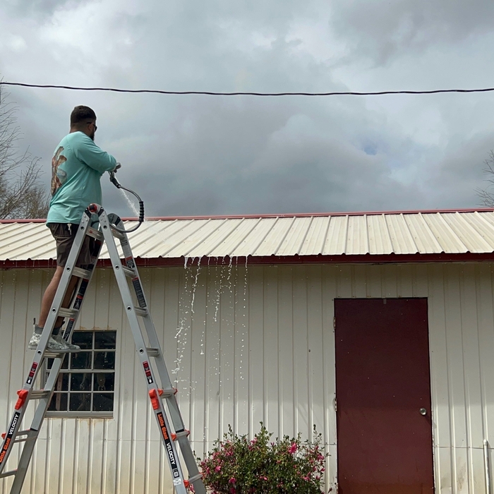 Roof washing