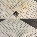 Shower before and after