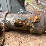 Old cast-iron piping