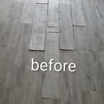 Vinyl flooring installed