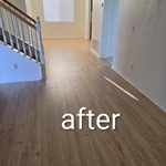 Vinyl flooring installed