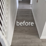 Vinyl flooring installed
