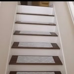 Stairs with white raisers