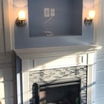 Build cabinets/fireplace