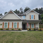 Shutters, column and gable trim complete.