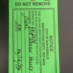 Passed Inpection