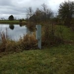 installing service by a pond