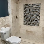 Tile shower install