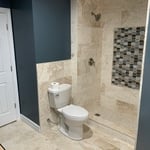 Tile shower install