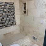 Tile shower install