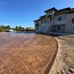 Colored stamped concrete