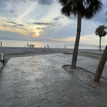Colored stamped concrete