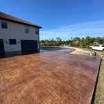 Colored stamped concrete