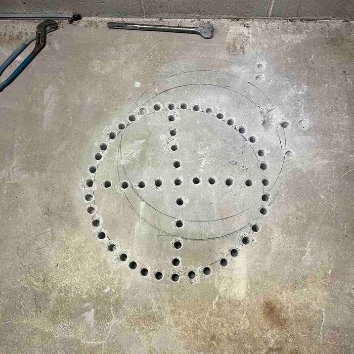 start of concrete removal