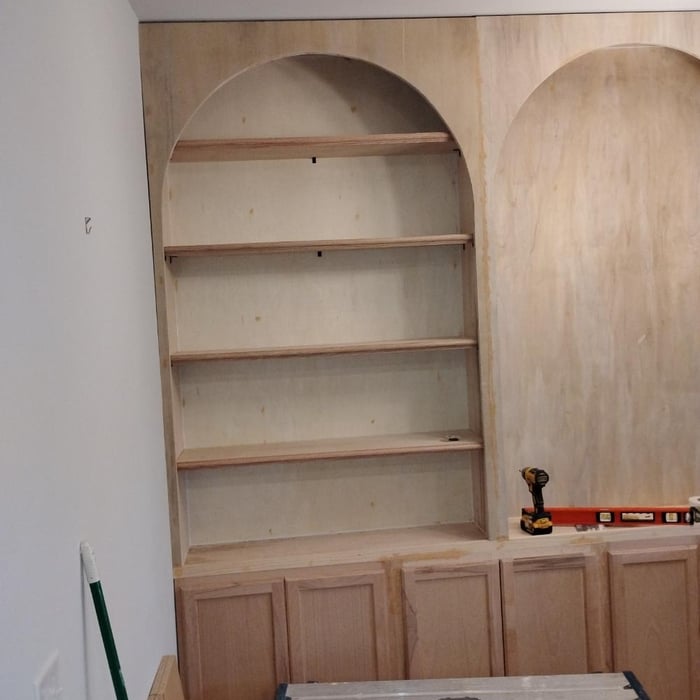 Custom built in bookcase