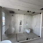 Frameless shower door