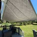 Awning over deck