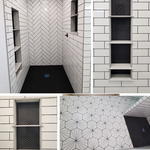 Modern Herringbone Shower
