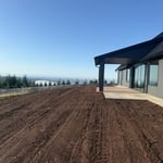 Topsoil is spread