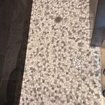 Mosaic shower floor tile