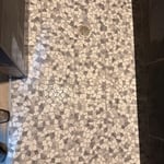 Mosaic shower floor tile