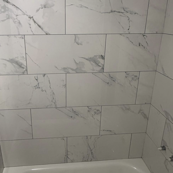 Tile installation in shower walls