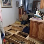 New floor installation