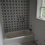 tub and walls