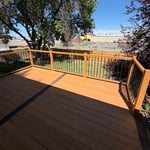 Custom cedar deck.