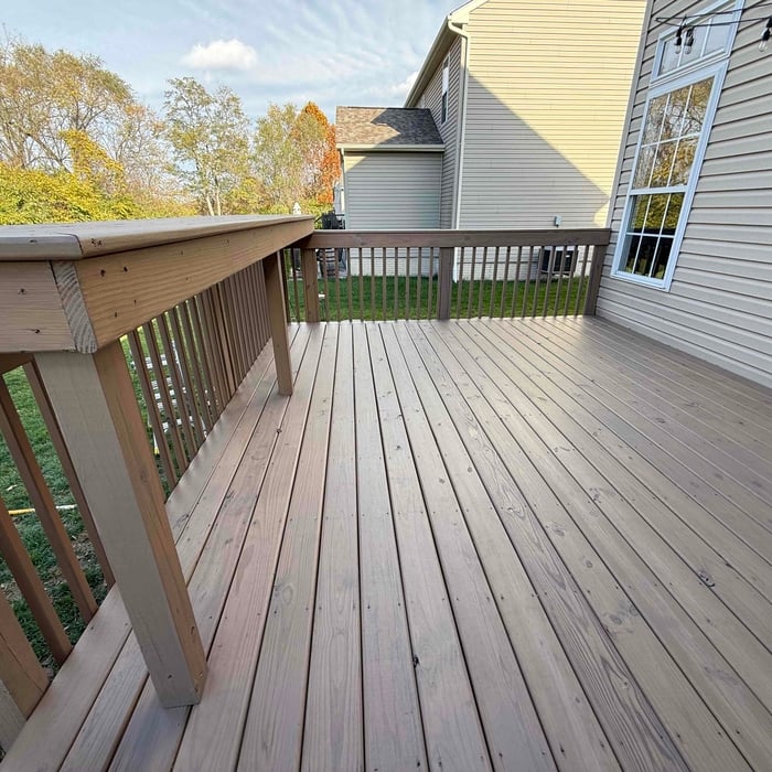 Deck staining