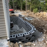 Block retaining wall
