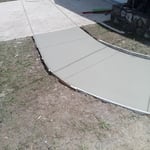 Concrete sidewalk