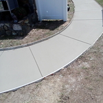 Concrete sidewalk