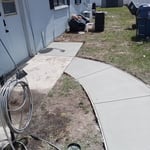 Concrete sidewalk