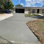 Concrete driveway