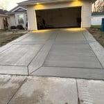 Concrete cross driveway