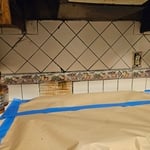 Kitchen oven backsplash