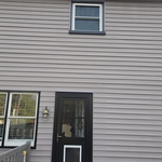 Back storm door and windows