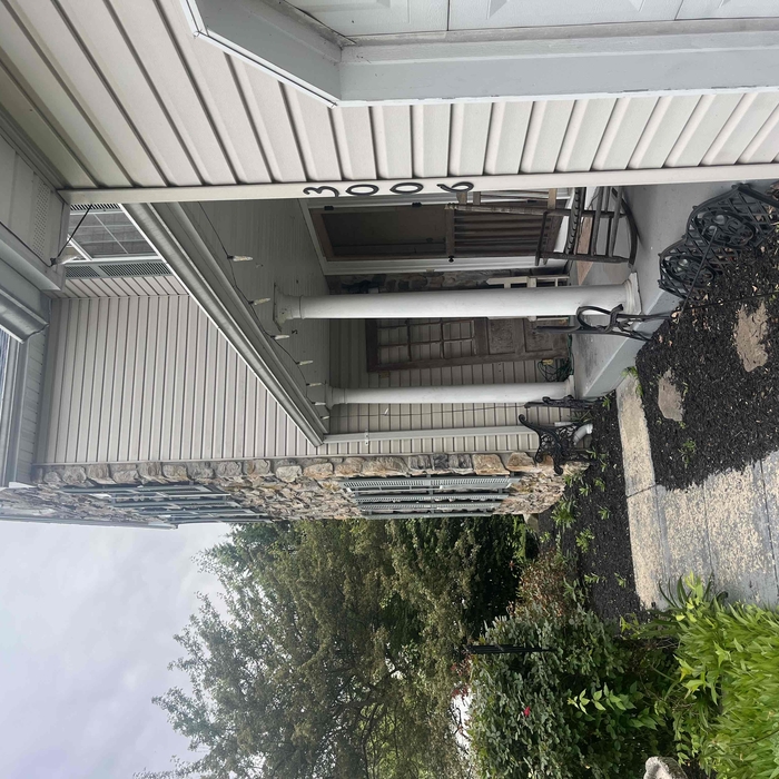 Front downspout