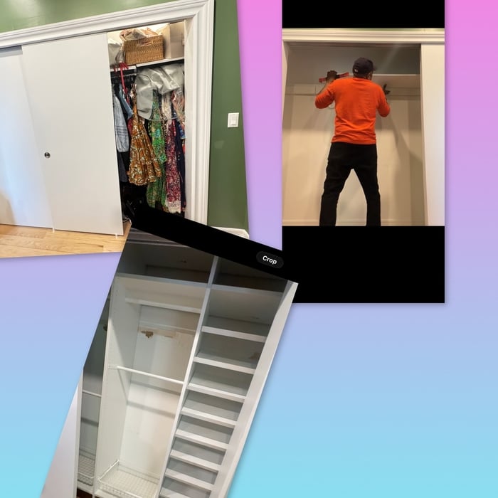 Install closet shelving