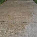 Pressure washed driveway