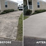 Concrete driveway