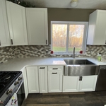 Vinyl Installation and Tile Backsplash, N Royalton