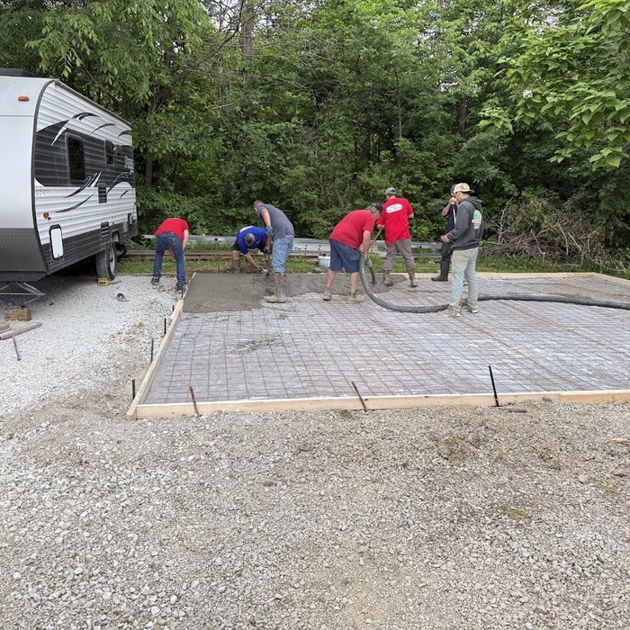 Concrete slab for garage 