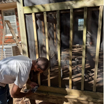 Securing wood posts