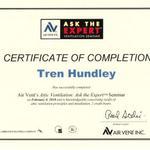 Air Vent Certificate